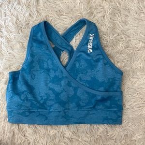 gym shark blue adapt sports bra